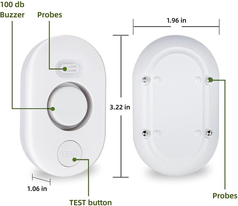 METAK Water Leak Detector Sensor Alarm: Water Flooding Monitor for Home Adjustable Wet Moisture Alert Smart Sink Overflow Monitoring Pipe Leakage Drip Detection Warning for Basement Floor (5*Sensor) - Image 5